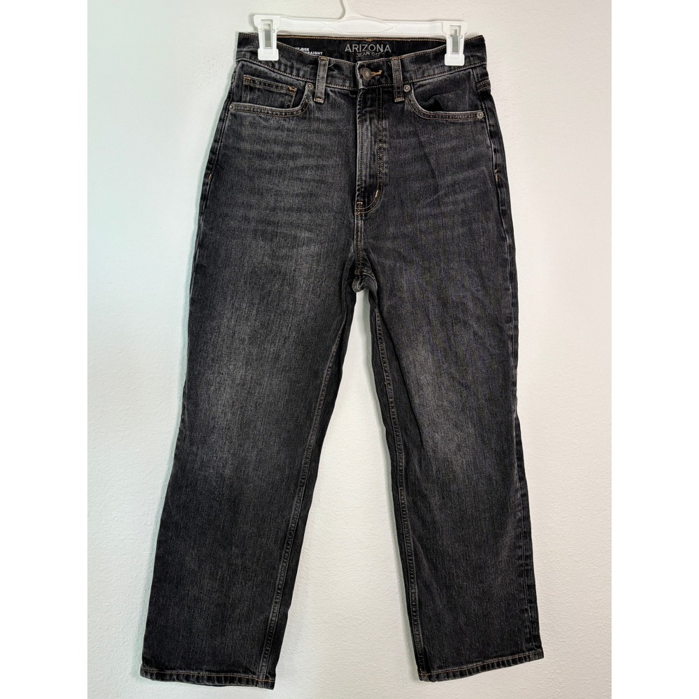 Arizona Jean Co Highest-Rise Vintage Straight Jeans Faded Black Size 6